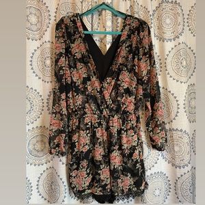 Forever 21 floral romper XL